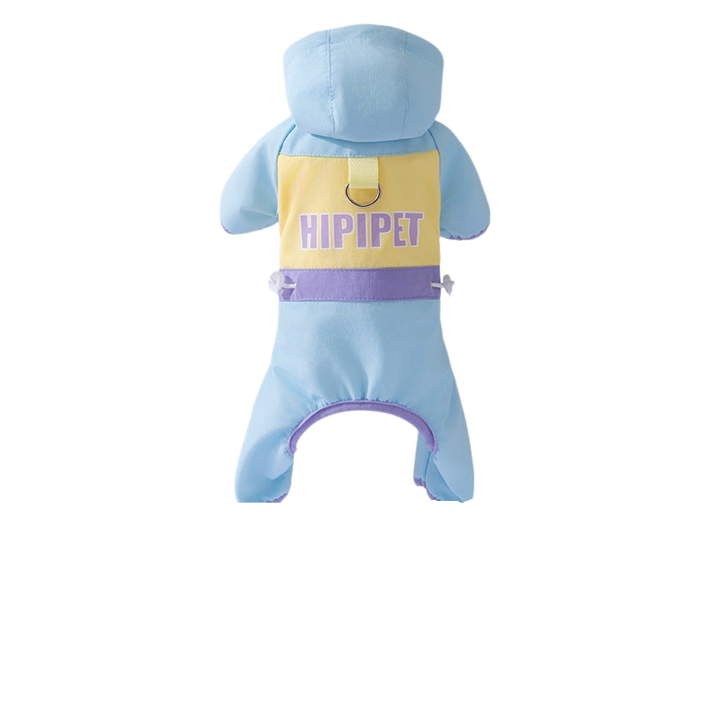 Winter Three-in-one Anti-collision Color Fleece Jacket For Small And Medium-sized Dogs, Bichon Frise Windproof High-end Four-legged Pet Clothing