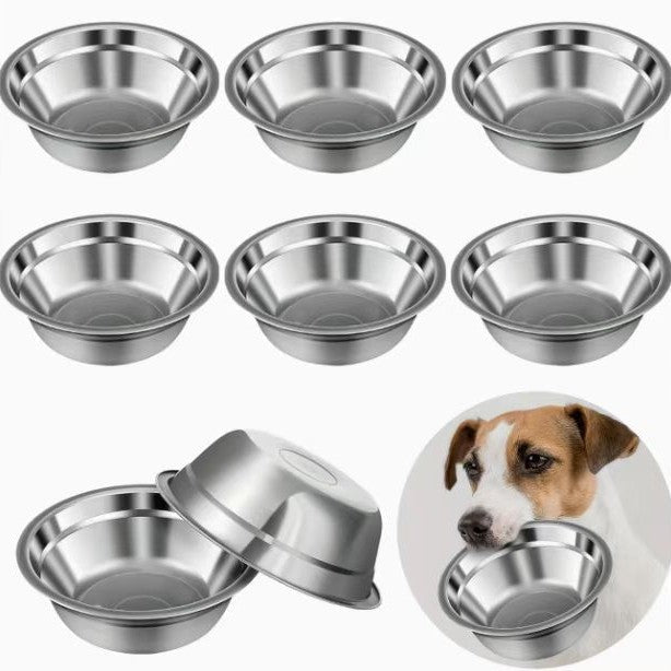 Pet Feeding Cat Food Pet Plate Stainless Steel Thickened Rice Basin