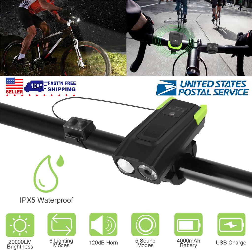 Bike Front Light Set with Horn for Night Riding