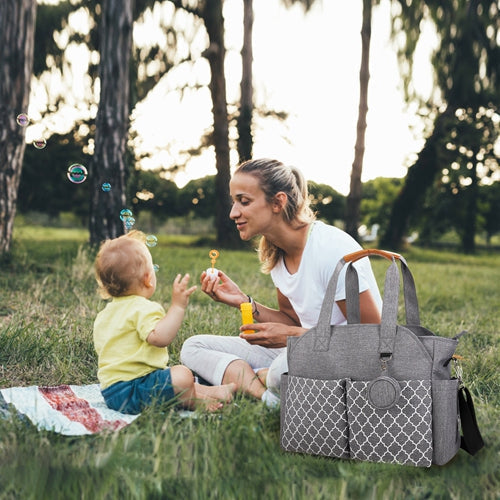Multifunctional Baby Diaper Bag – 14 Pockets & Changing Tote