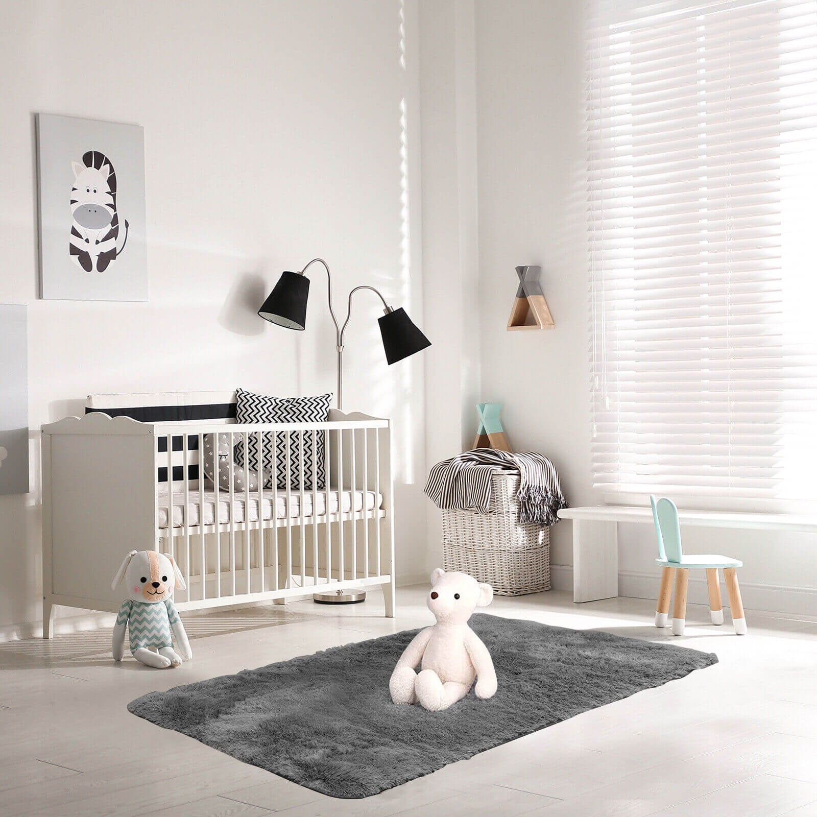 4x6 Feet Modern Soft Shag Rug with Non