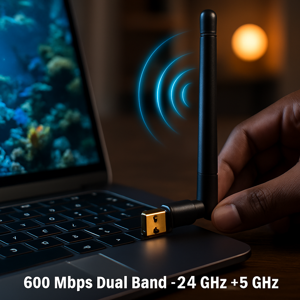 Dual-Band USB WiFi Adapter for Fast Connectivity