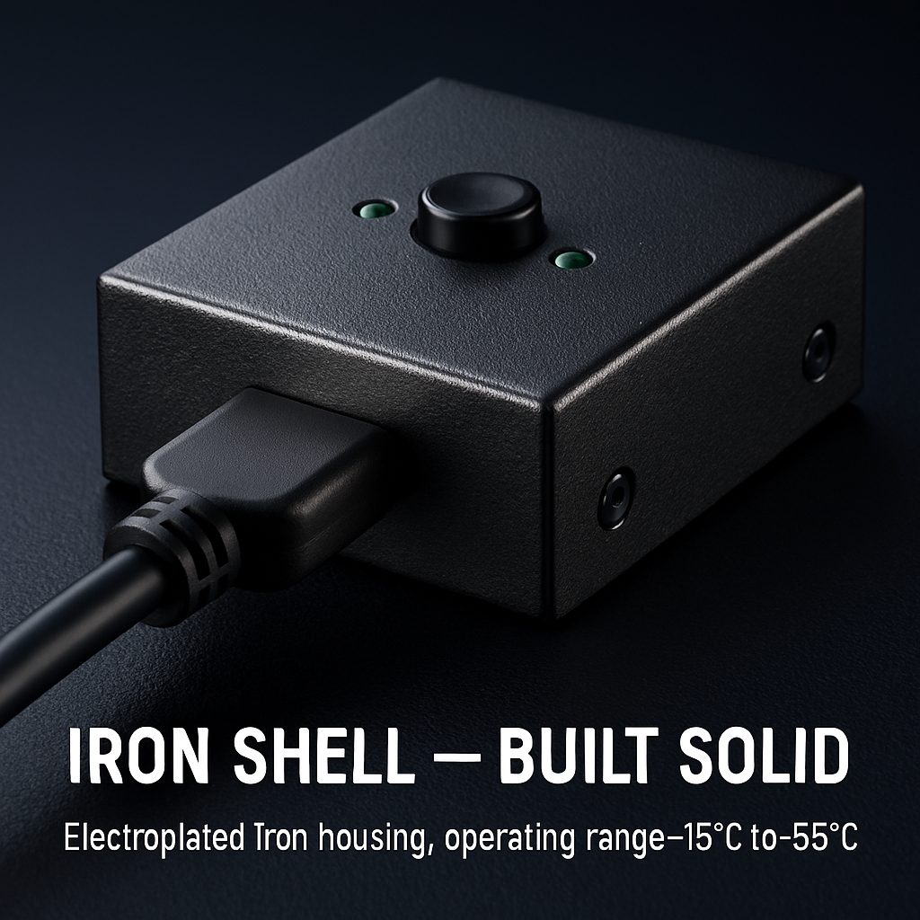 Bi-directional HDMI Switcher - 2-in/1-out or 1-in/2-out