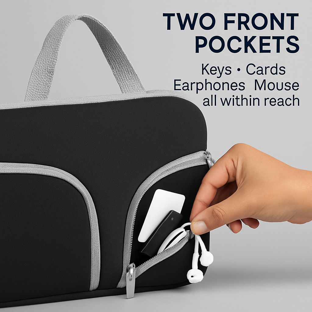 Laptop Sleeve Bag: Slim, Durable Neoprene with Pockets