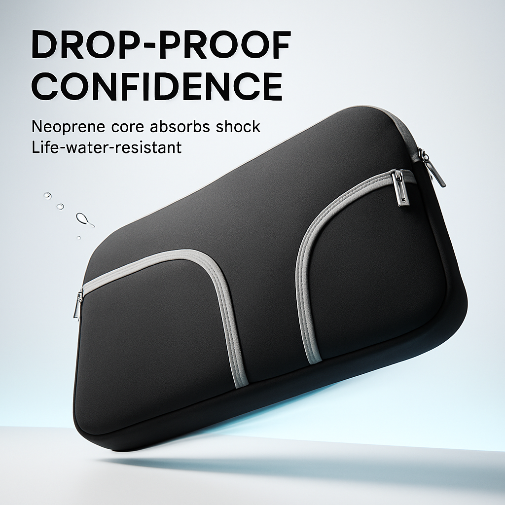 Laptop Sleeve Bag: Slim, Durable Neoprene with Pockets