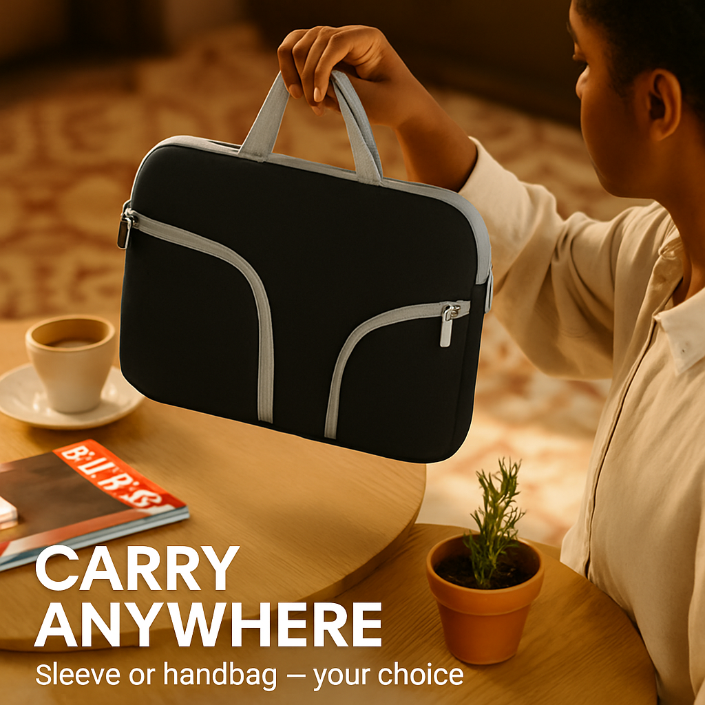 Laptop Sleeve Bag: Slim, Durable Neoprene with Pockets