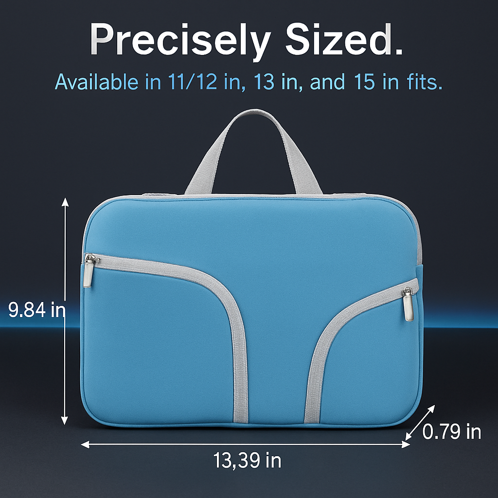 Laptop Sleeve Bag: Slim, Durable Neoprene with Pockets
