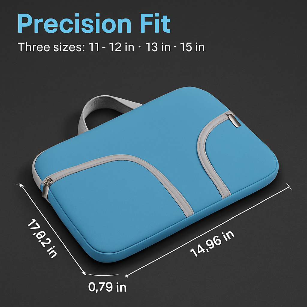 Laptop Sleeve Bag: Slim, Durable Neoprene with Pockets