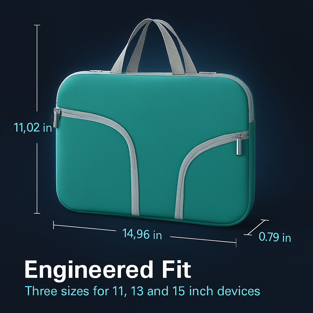 Laptop Sleeve Bag: Slim, Durable Neoprene with Pockets