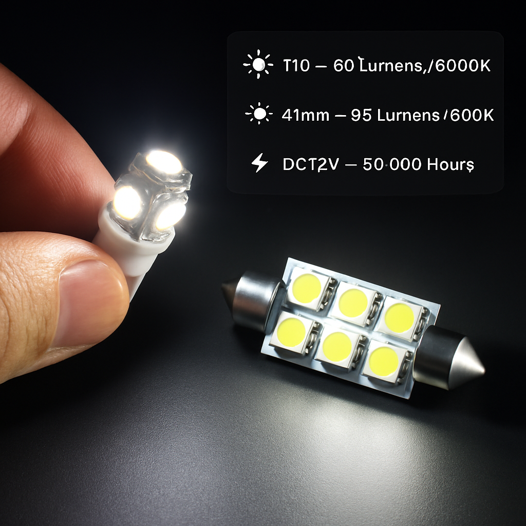 Festoon LED Interior Light Kit for Car Interiors