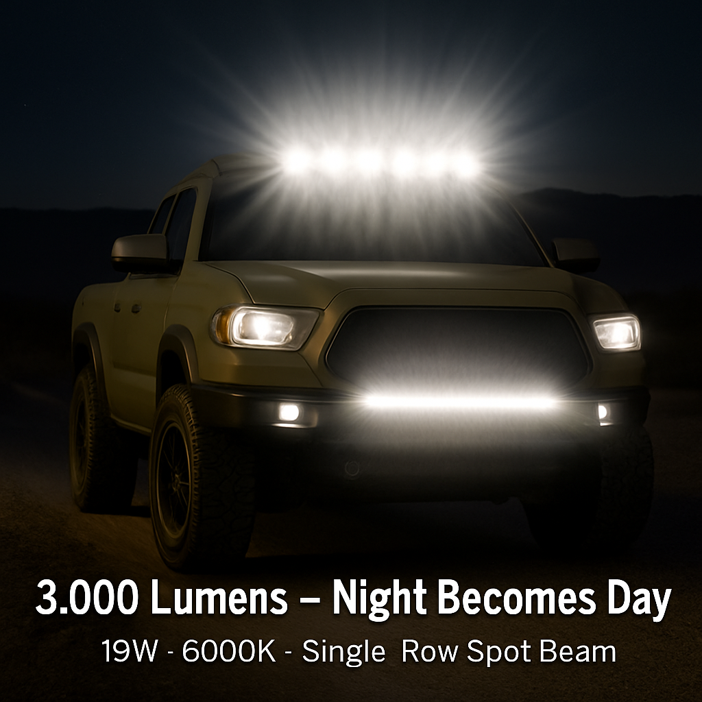 7 Inch LED Light Bar for Offroad Vehicles - Compact