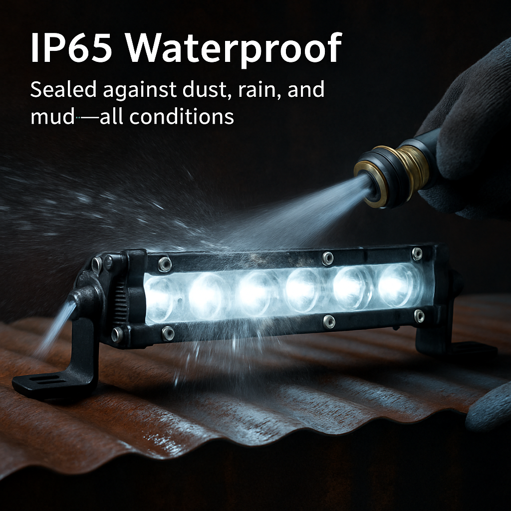 7 Inch LED Light Bar for Offroad Vehicles - Compact