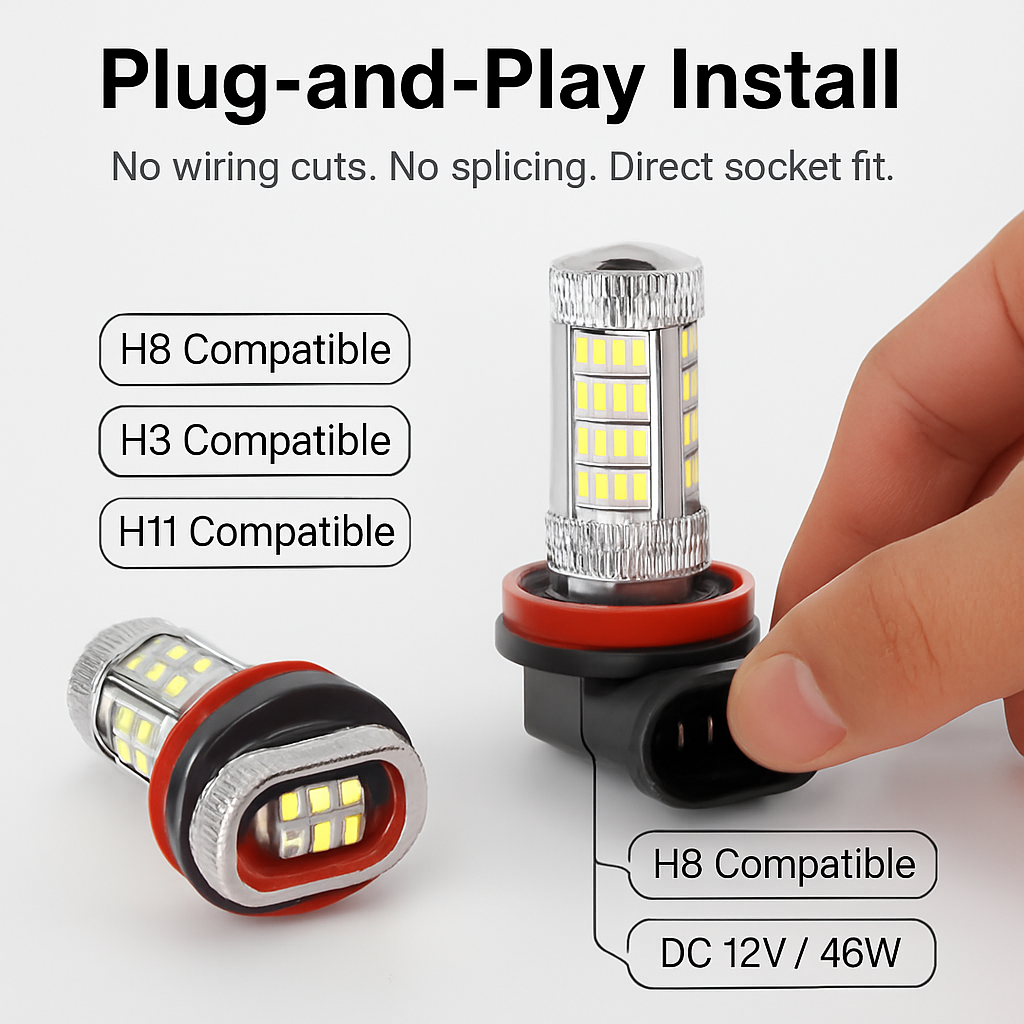 Fog Light Bulb for Vehicles - Wide 360° Coverage
