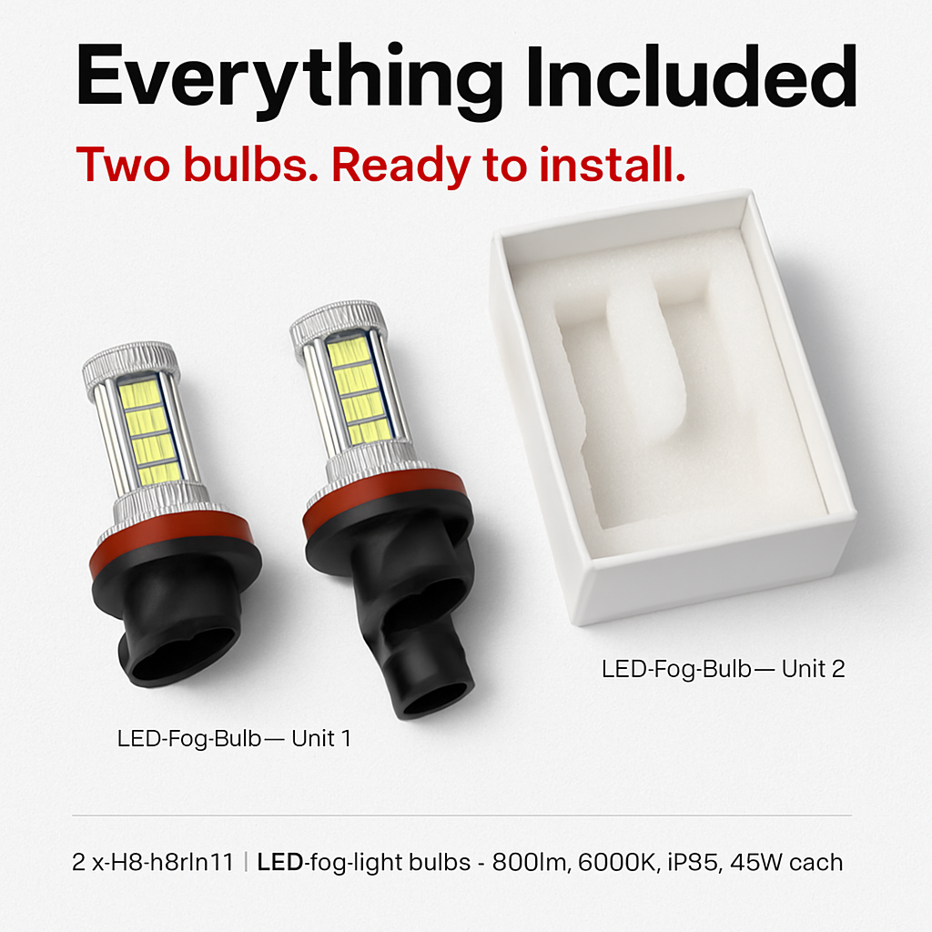Fog Light Bulb for Vehicles - Wide 360° Coverage