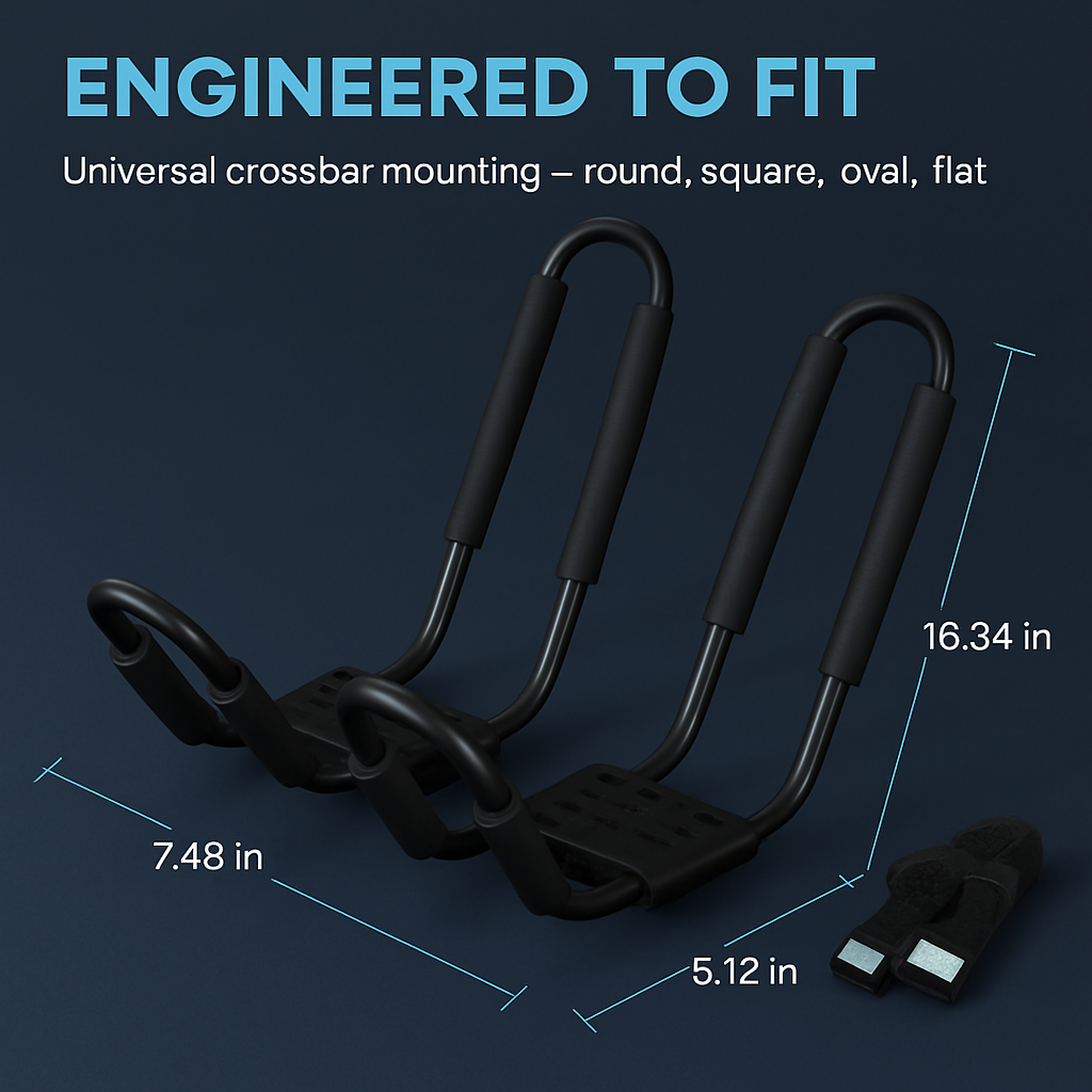 J-Bar Kayak Carrier for Roof Racks - Universal Fit