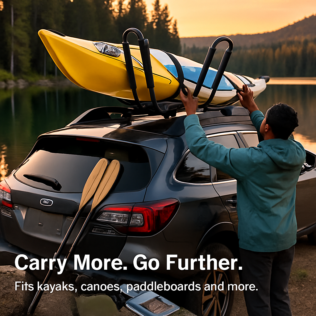 J-Bar Kayak Carrier for Roof Racks - Universal Fit