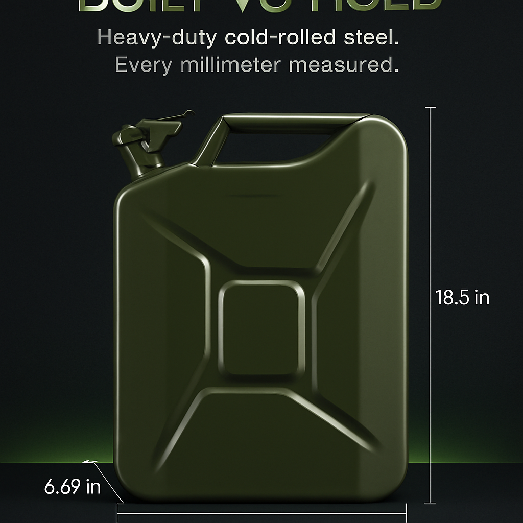 Gas Can Jerry Can for Fuel Storage and Transport