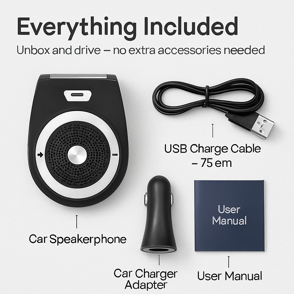 Wireless Car Speakerphone for Hands-Free Calls
