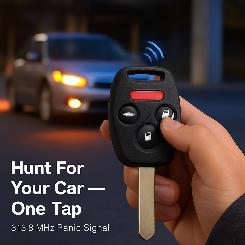 Remote Key Fob Shell with Buttons for Honda Accord