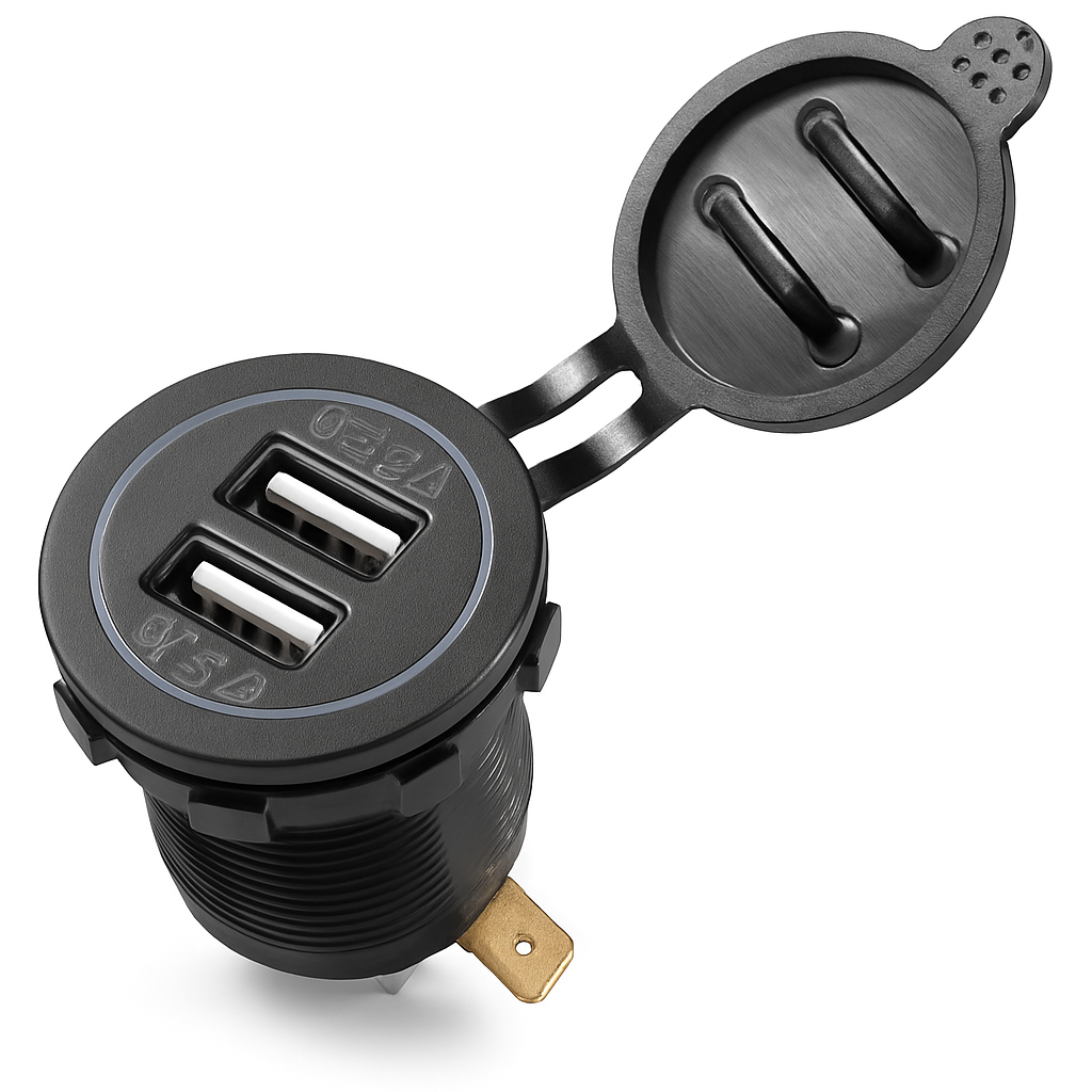 USB Car Charger with Dual Ports for Fast Charging
