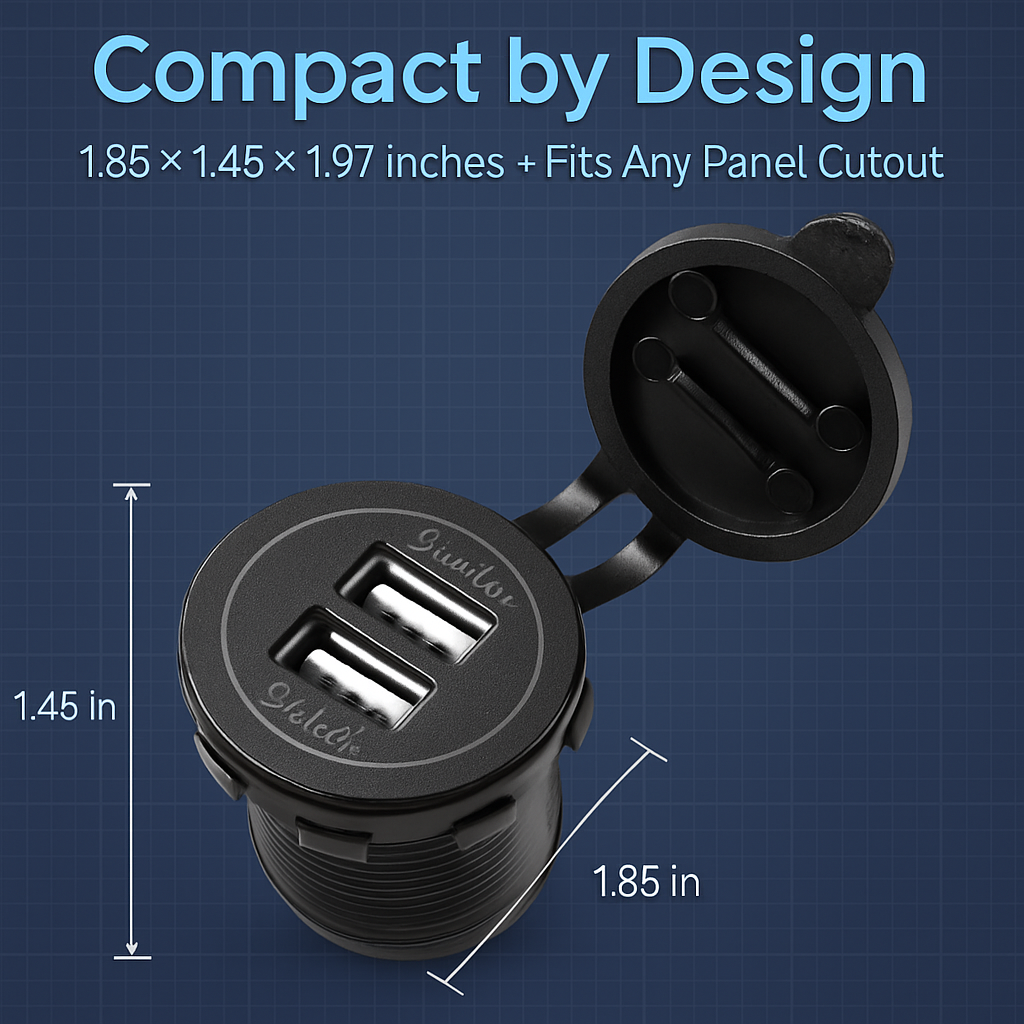 USB Car Charger with Dual Ports for Fast Charging
