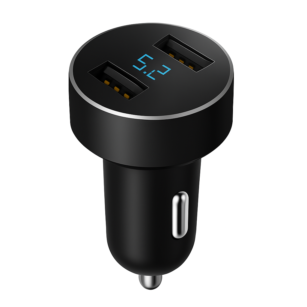 Dual USB Car Charger for Everyday Driving - Compact & Safe