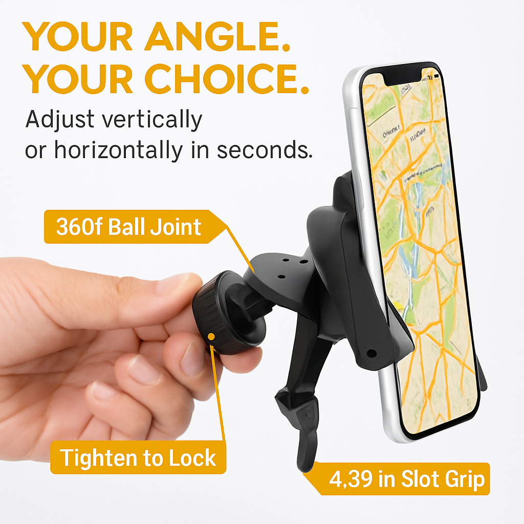 Car Phone Holder CD Slot Mount - Hands-Free, Universal Fit