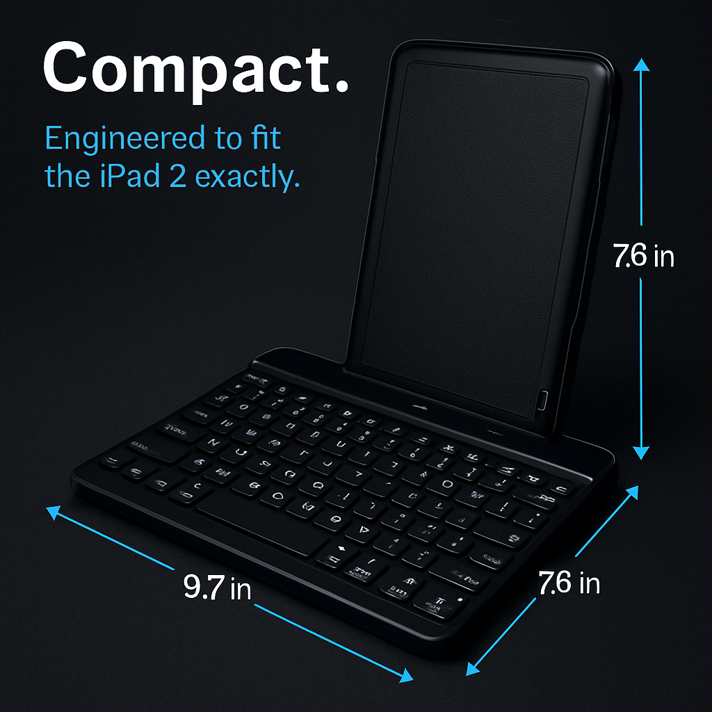 Wireless Keyboard Case Cover for iPad 2 Slim
