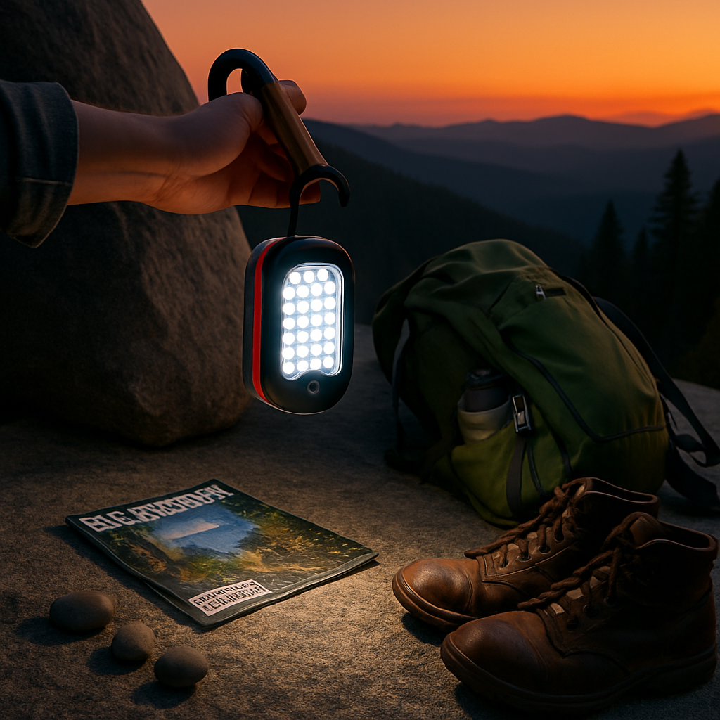 Compact Work Light with Magnetic Hook: Portable Hands-Free