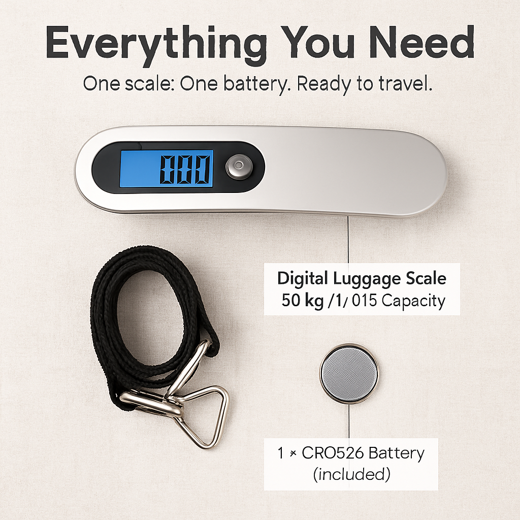 Portable Luggage Scale for Travel — Lightweight & Compact