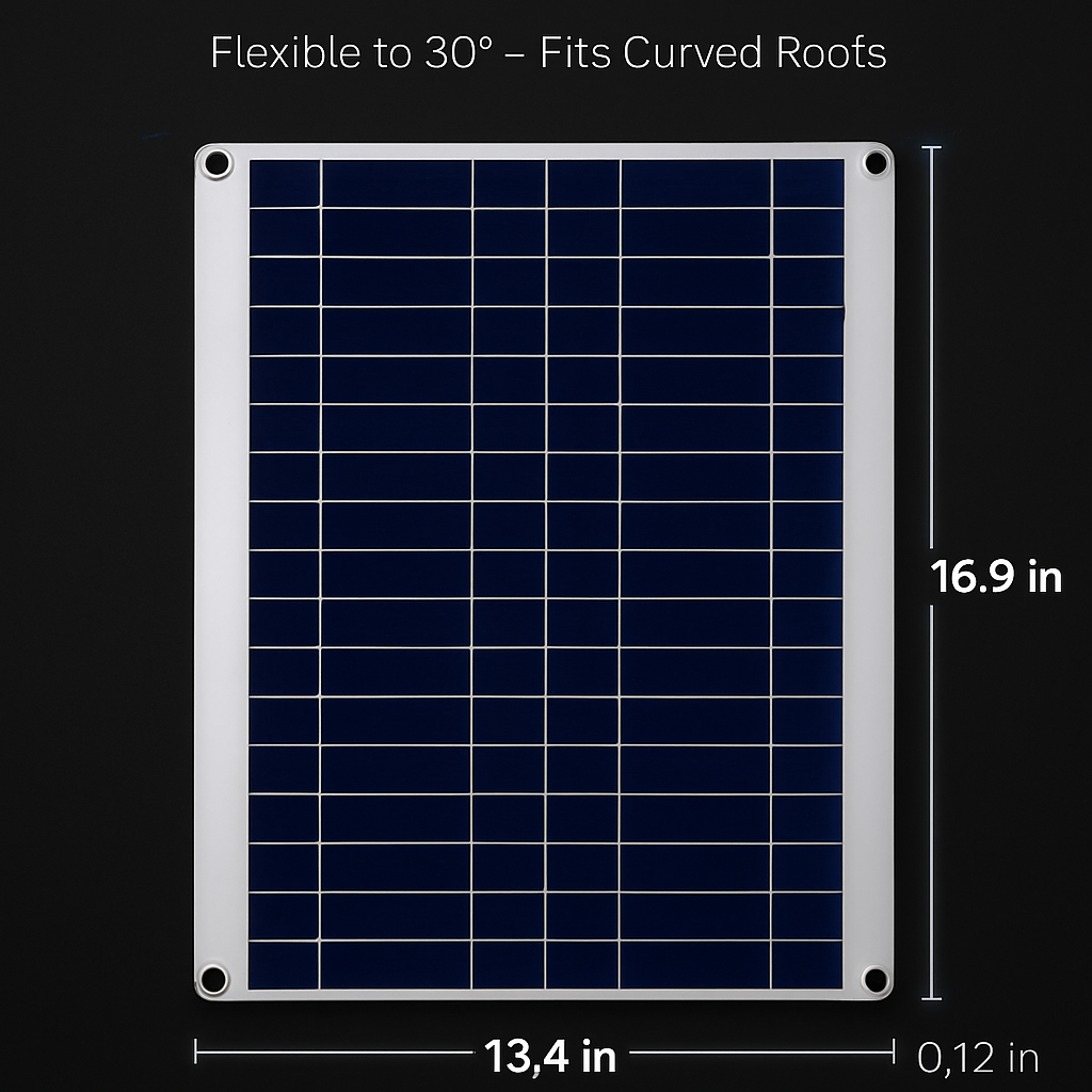 Solar Panel Charger for Vehicles, RVs, and Boats