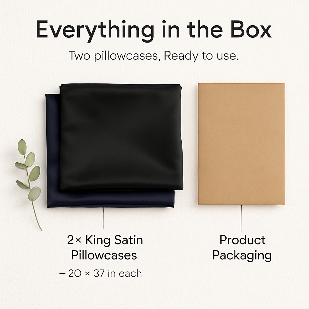 Silky Satin King Pillowcase Set for Luxurious Sleep