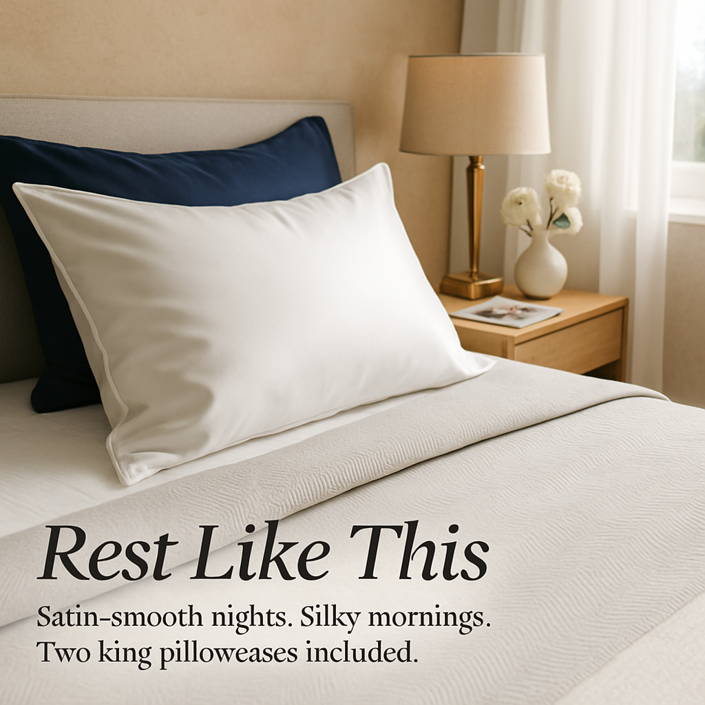 Silky Satin King Pillowcase Set for Luxurious Sleep