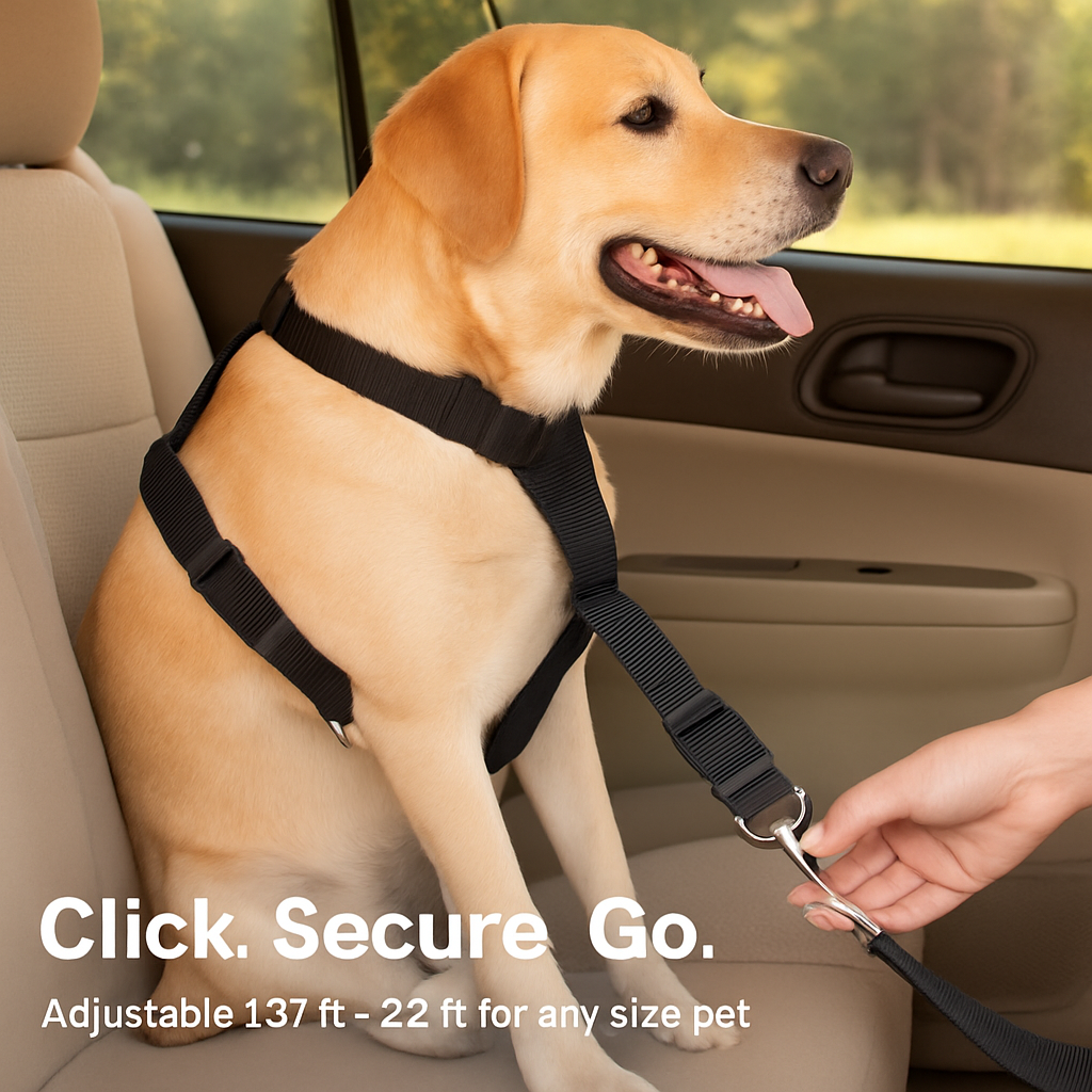 Dog Seat Belt Leash for Car - Secure Travel