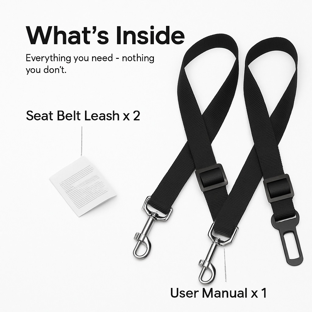 Dog Seat Belt Leash for Car - Secure Travel