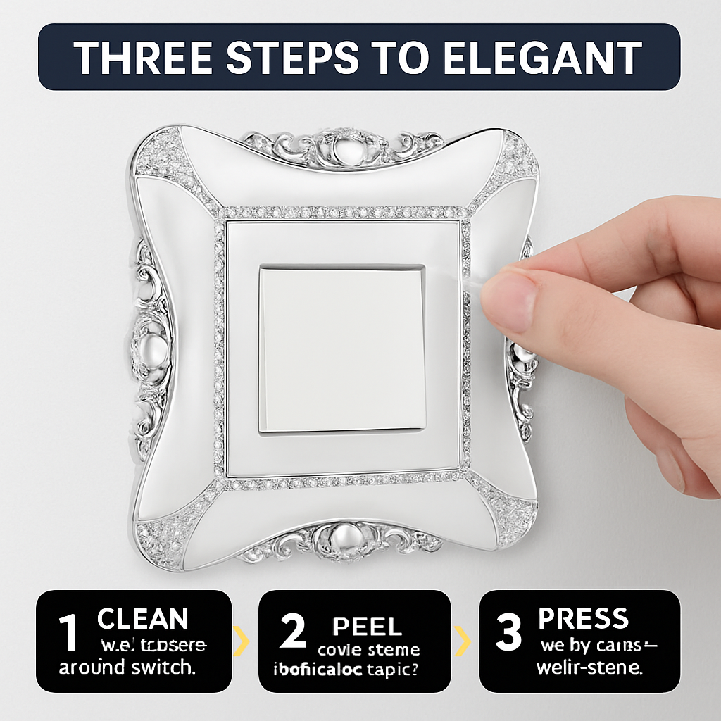 Decorative Switch Cover - 2 Pack White Wall Plate Protector