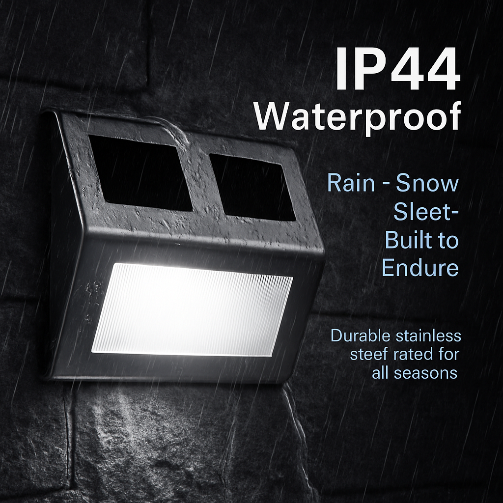 Solar LED Wall Light for Outdoor Steps Weatherproof
