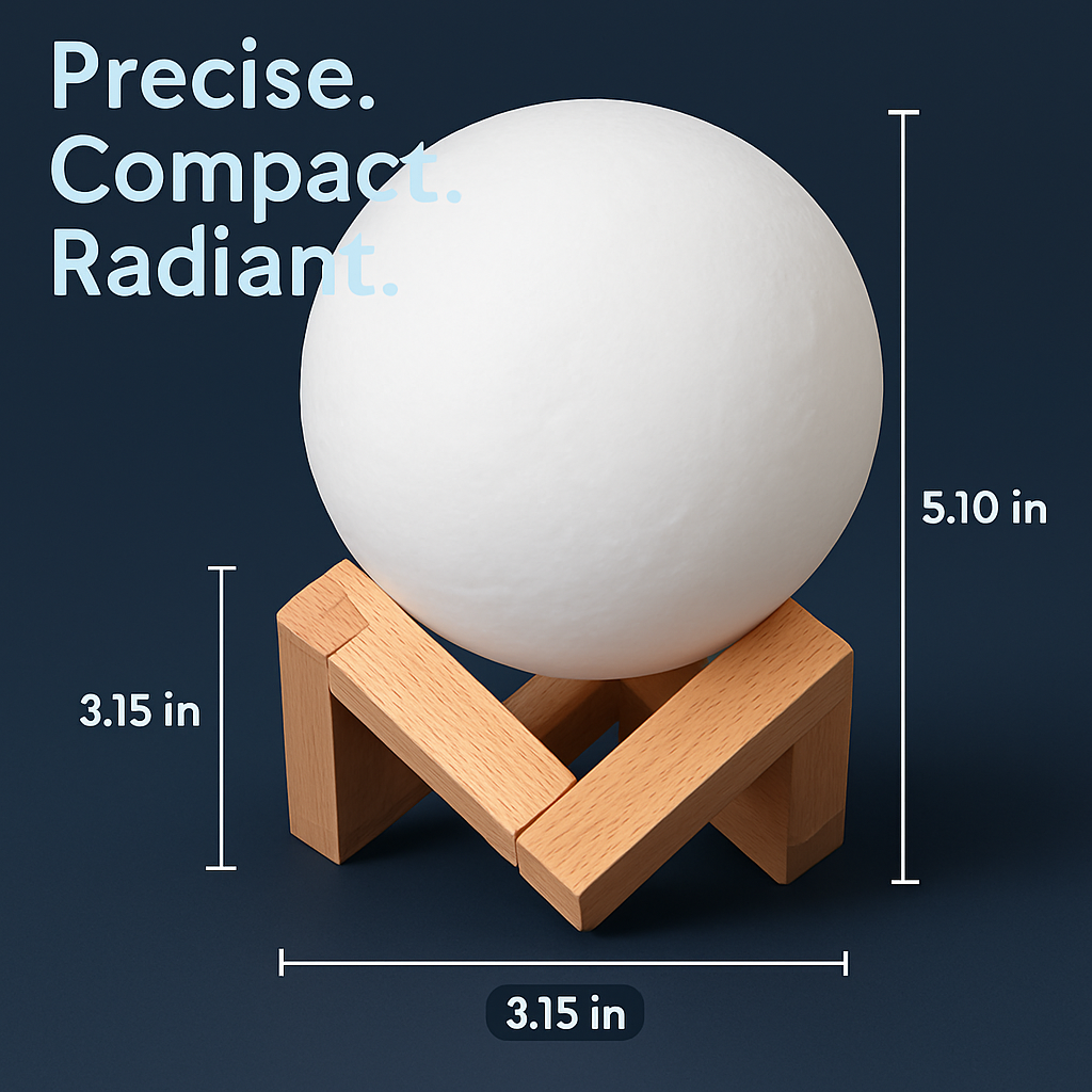 Moon Lamp Night Light with RGB Color Glow
