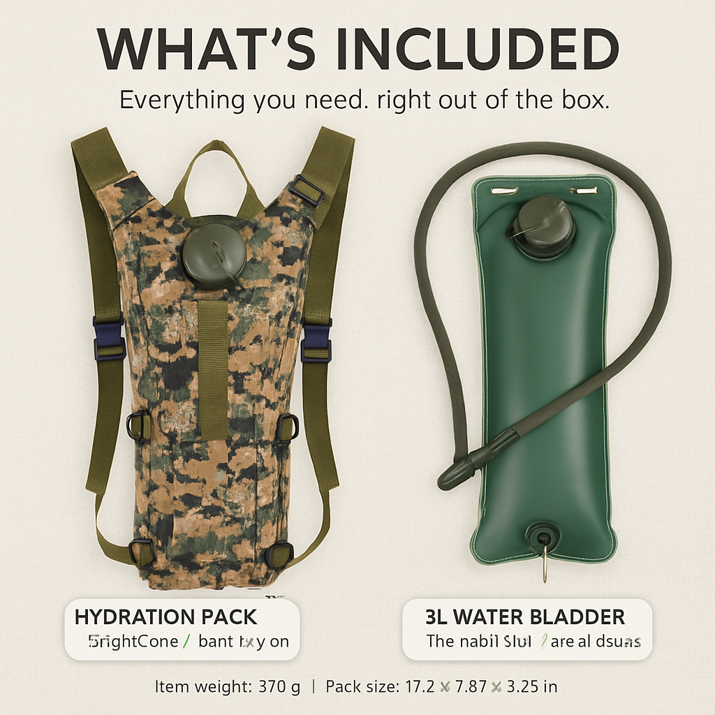 Hydration Pack Water Bladder for Hiking & Cycling