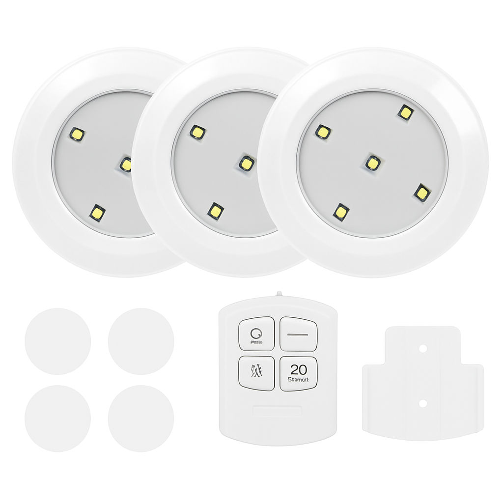 Cordless Closet Lamp with Remote Night Light