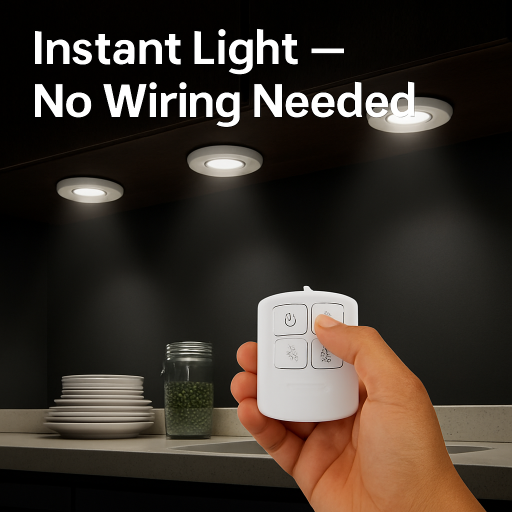 Cordless Closet Lamp with Remote Night Light