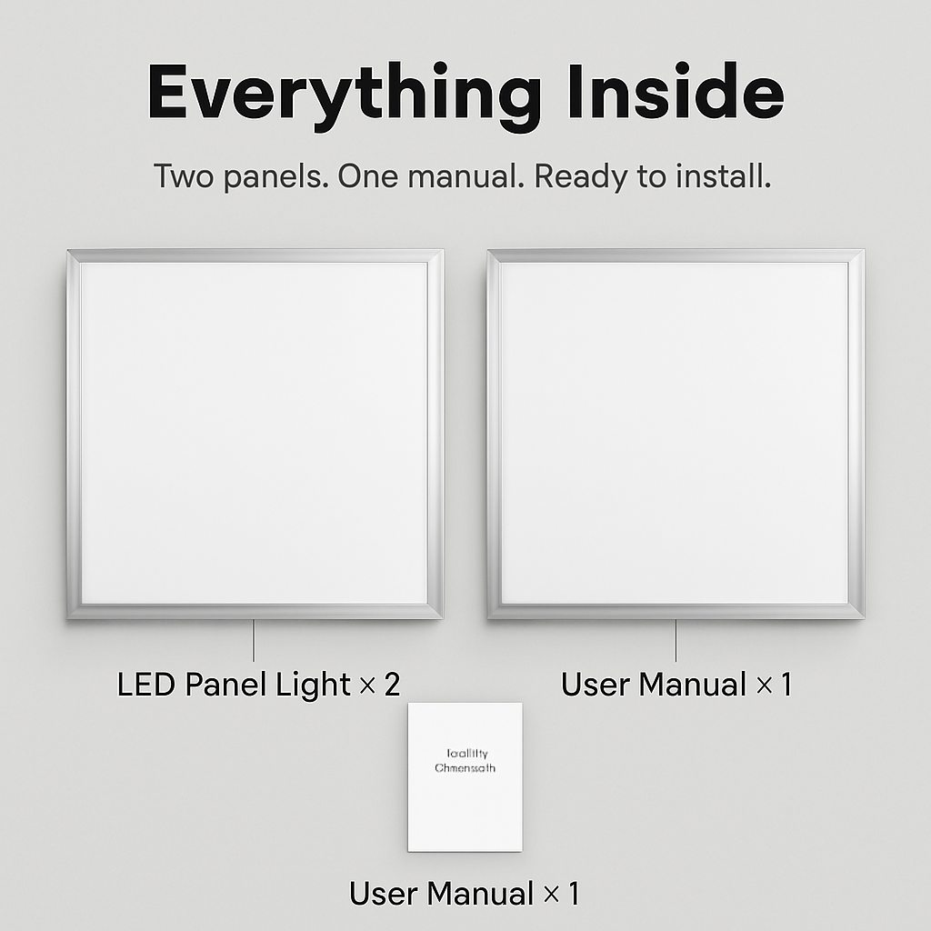 LED Panel Light for Ceiling Grids - Slim & Modern