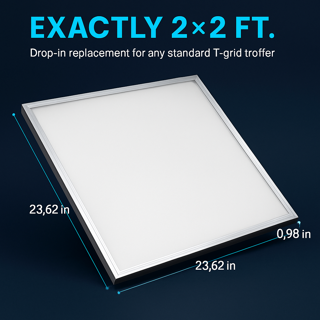 LED Panel Light for Ceiling Grids - Slim & Modern