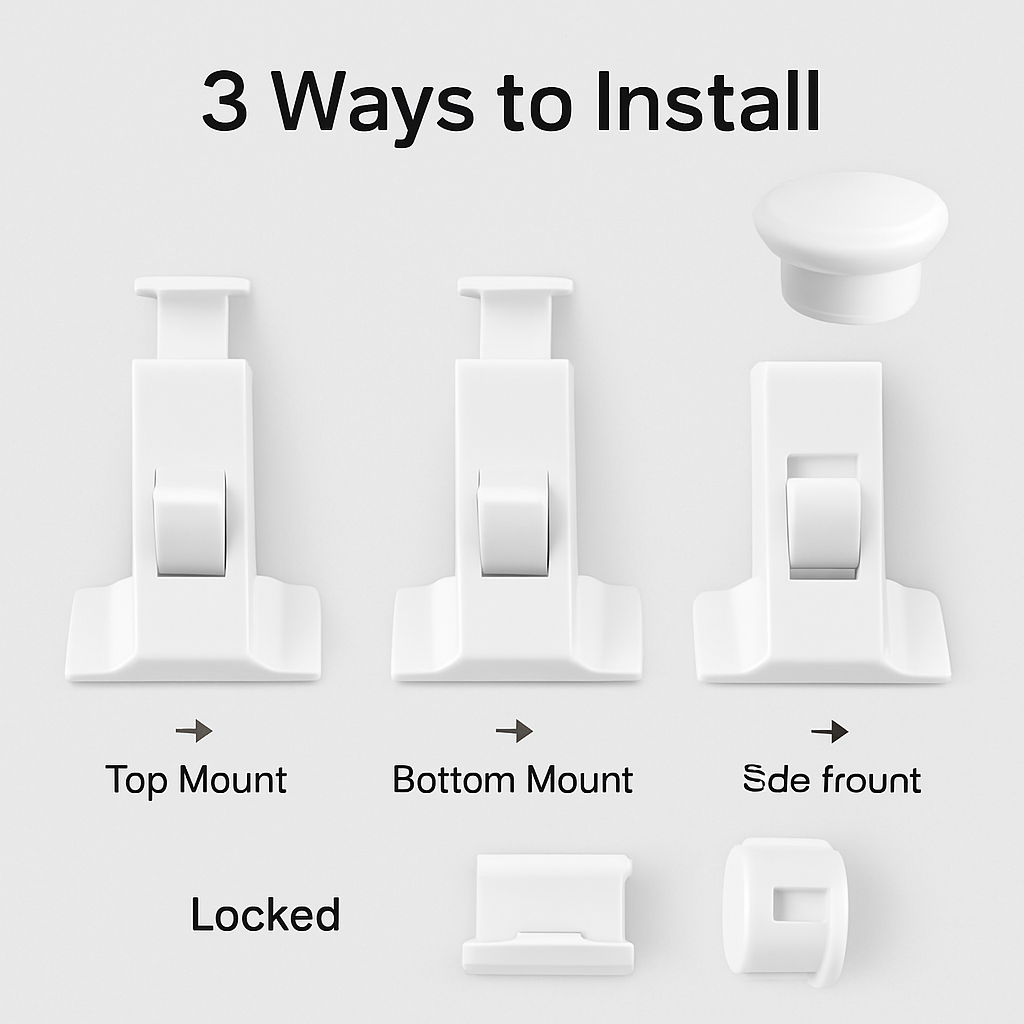 Magnetic Cabinet Locks for Child Safety - Easy Access