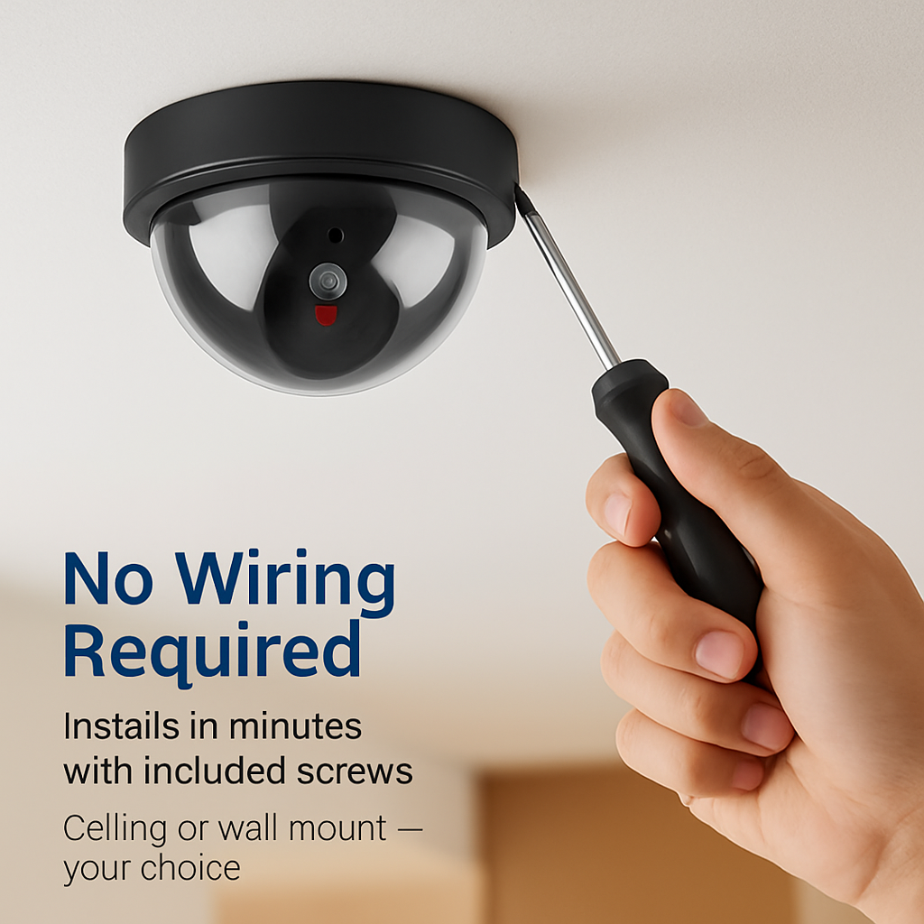 Security Camera Dome Dummy for Realistic Ceiling Use