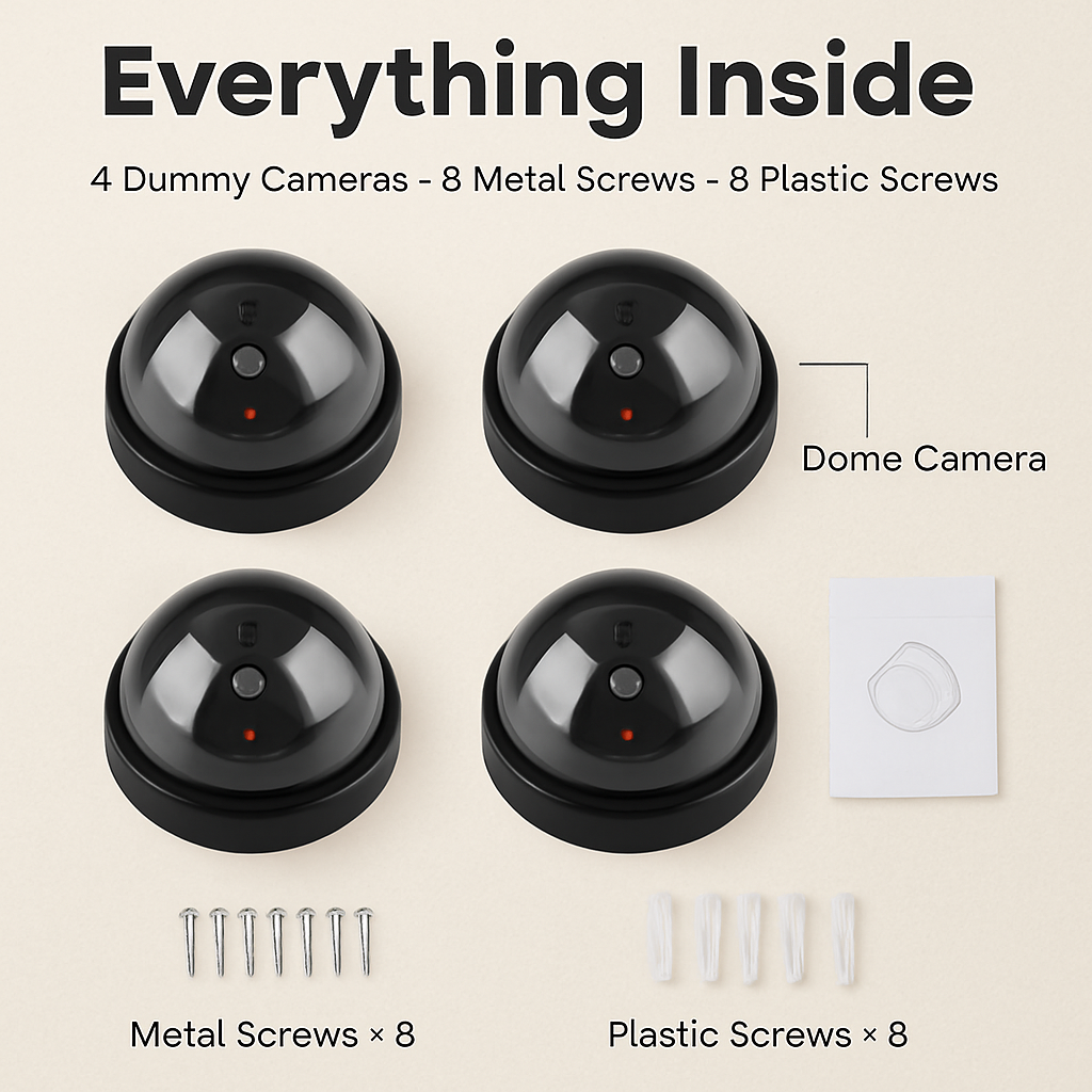 Security Camera Dome Dummy for Realistic Ceiling Use