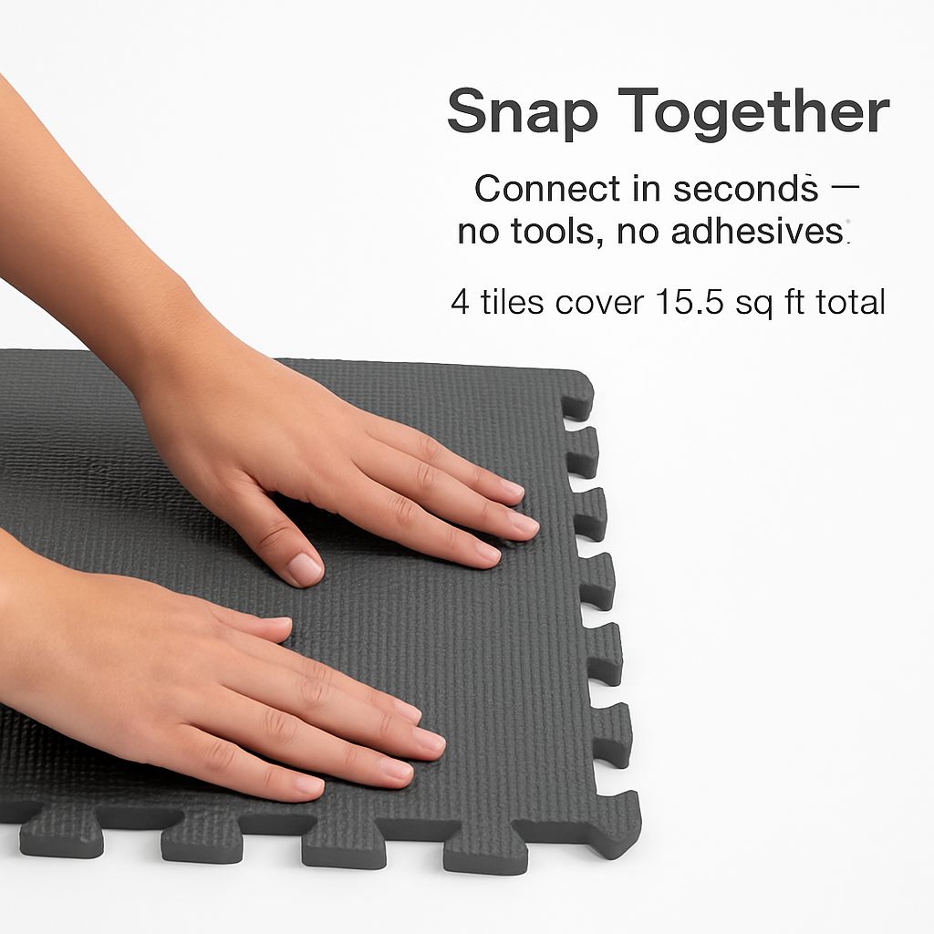 Puzzle Exercise Mat for Home Gym Interlocking Tiles