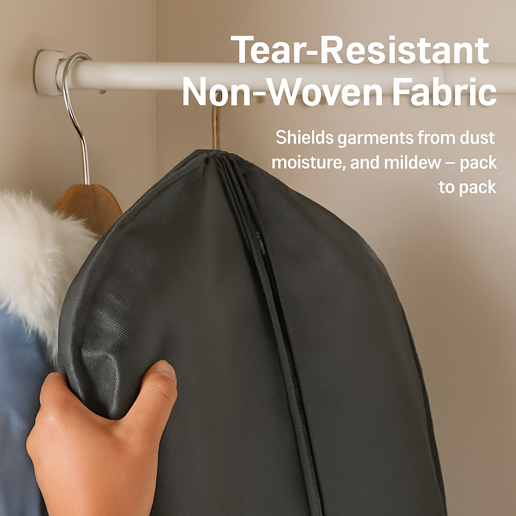Garment Bags with Front Zipper and Clear Window