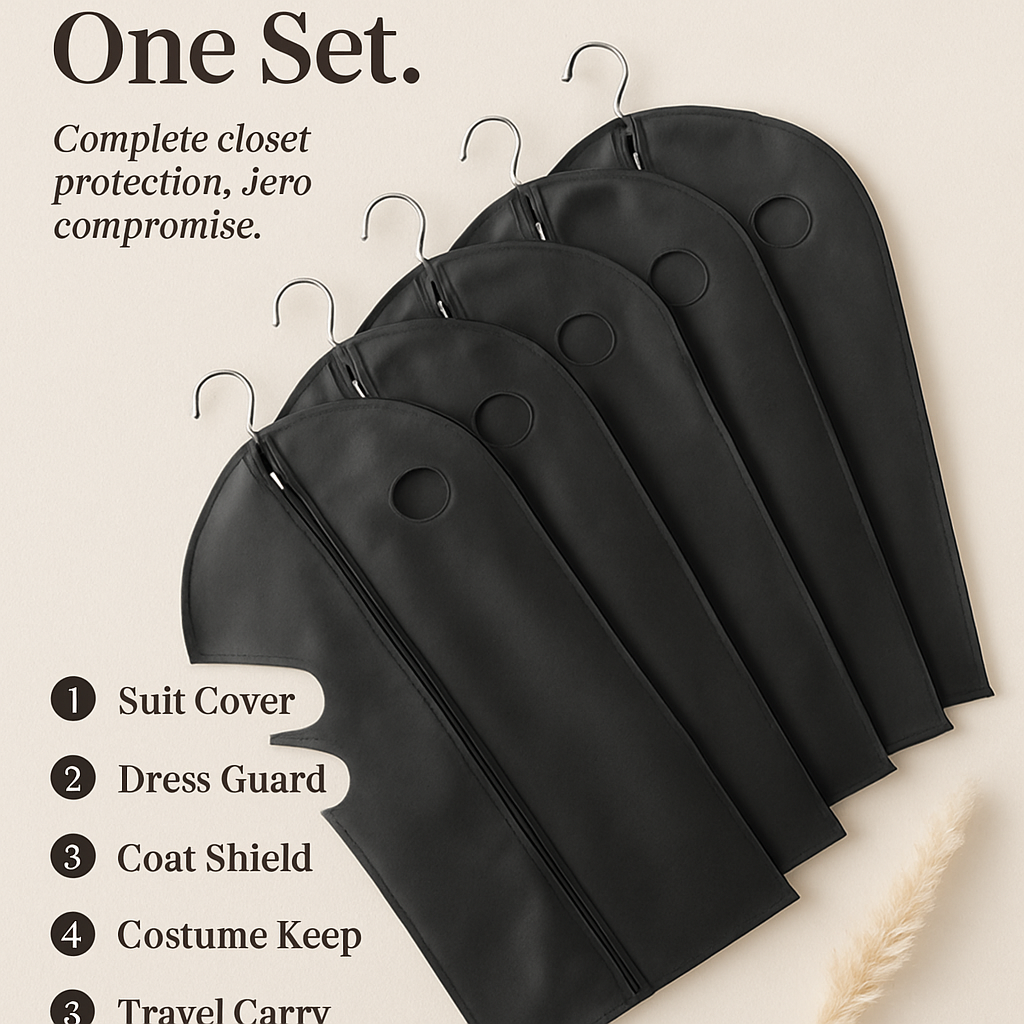 Garment Bags with Front Zipper and Clear Window