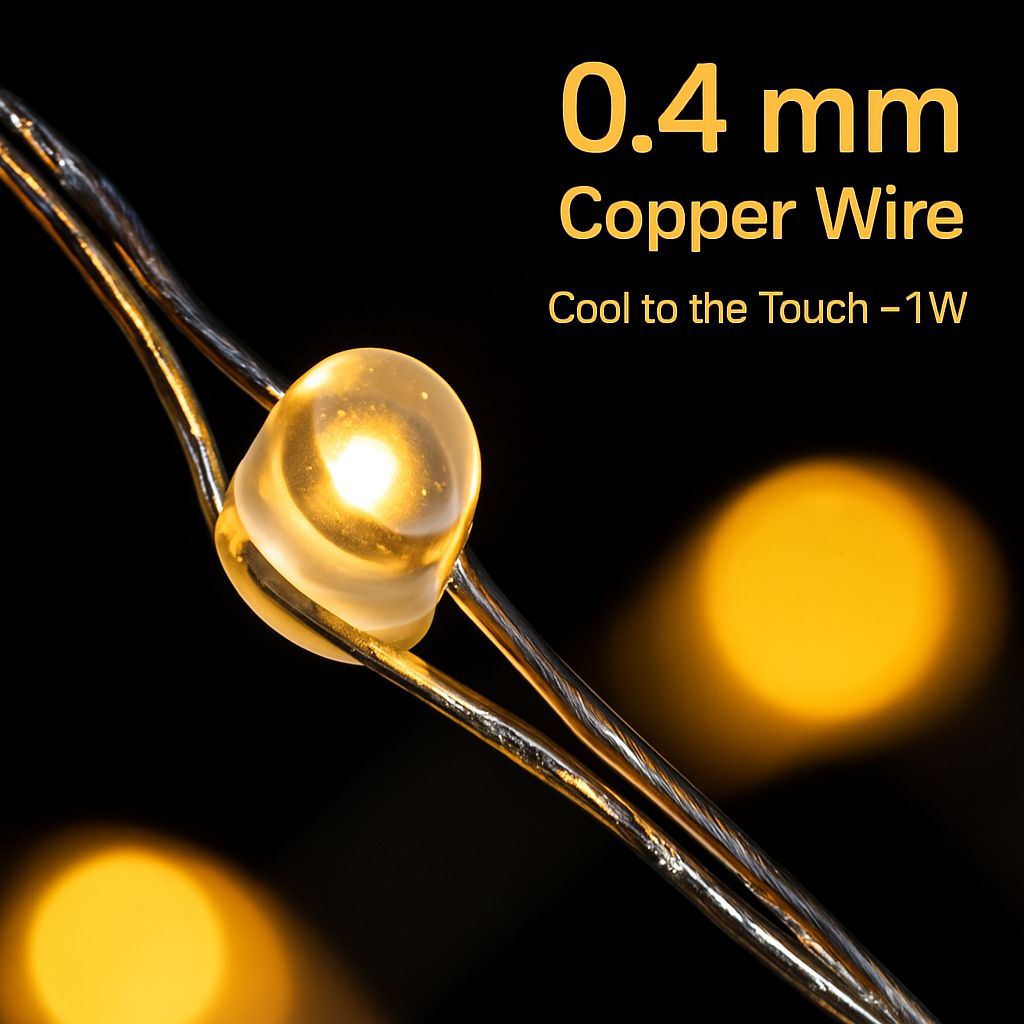 Copper-Wire String Lights for Home Decor